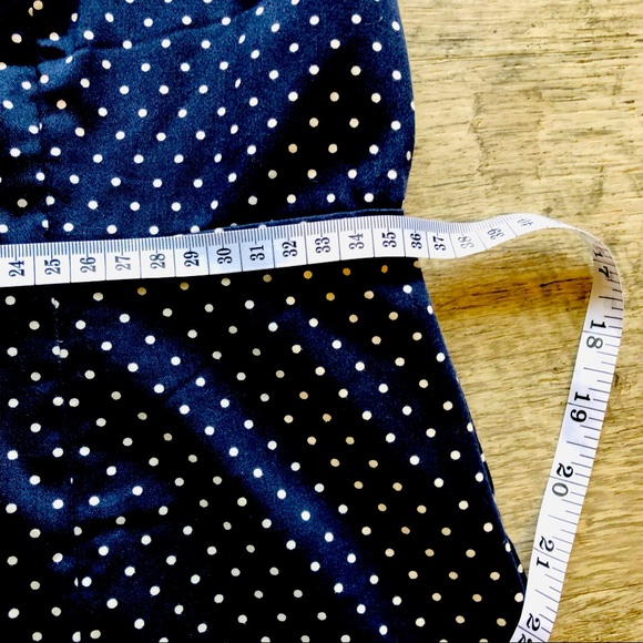 MOVING SALE 🔥  PORTMANS Navy & White Polka Dot Pencil Dress Size EUC 10 - Picture 4 of 16
